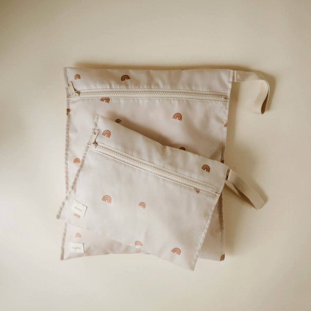 Rainbow Print Kids Accessory Pouch Set